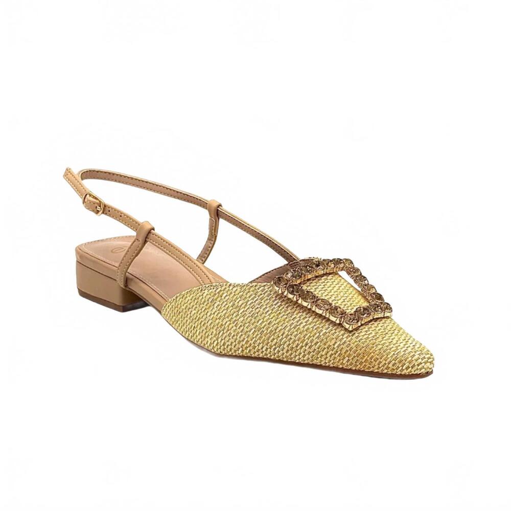 NEW EXE women's low-heeled slide sandals in beige